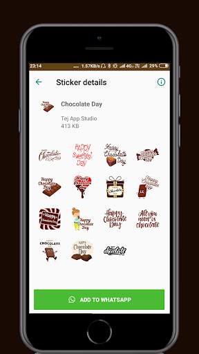 Chocolate Sticker Pack for whatsapp screenshot 5