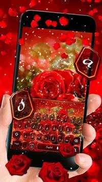 Red Rose Valentine Love Keyboard Theme screenshot 1