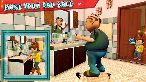 Dad At Home: Naughty Siblings Prank Games screenshot 1