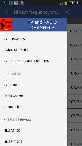 Frequency Channels for Nilesat screenshot 1
