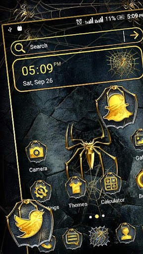 Golden Spider Theme Launcher screenshot 1