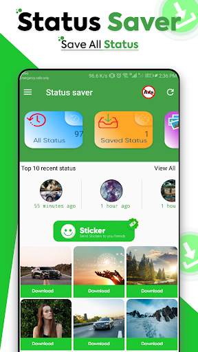 Status Saver & Sticker Maker – Download & Create screenshot 1