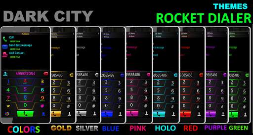 Theme Darkcity colo Rocketdial screenshot 2
