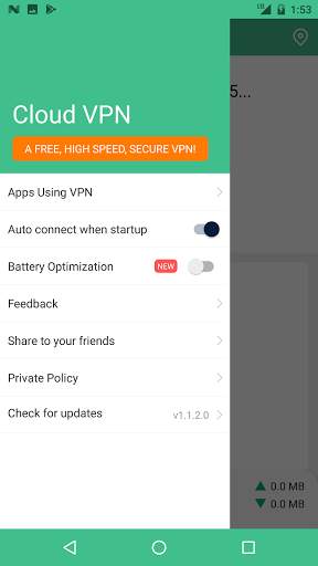 Cloud VPN – A FREE, High Speed, Secure VPN! screenshot 4