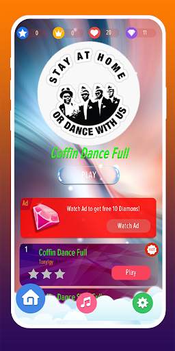 Coffin Dance Meme - Astronomia Piano Tiles screenshot 1