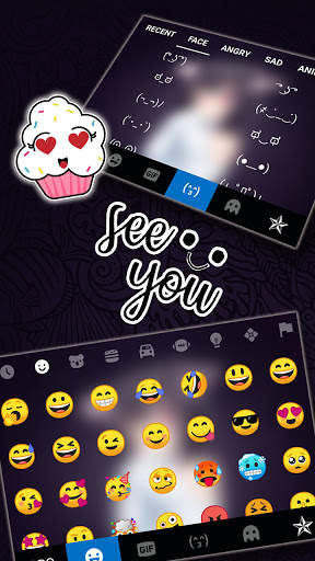 Kawaii Cat Girl Keyboard Background screenshot 3