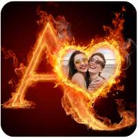 Fire Text Photo Frame