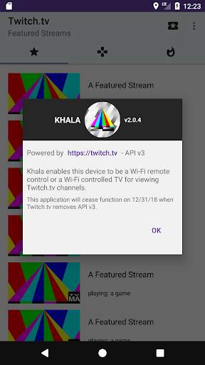 Khala - a Twitch.tv WiFi viewer screenshot 1