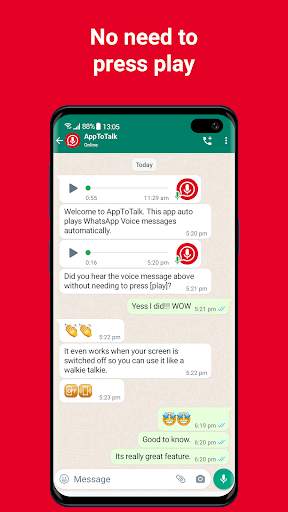AppToTalk - WhatsApp Voice Messages Auto Player screenshot 2