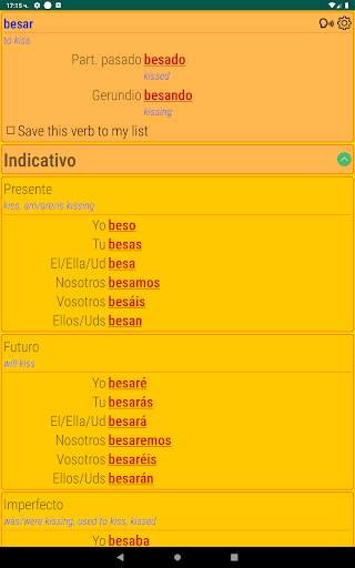 Learn Spanish grammar and verb screenshot 10