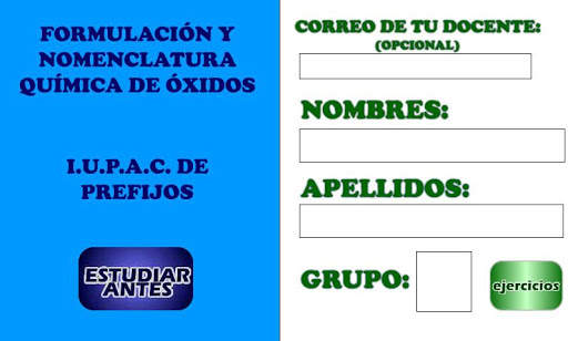 FORMULACIÓN Y NOMENCLATURA QUÍMICA IUPAC DE ÓXIDOS скриншот 1