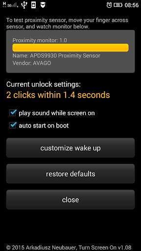 Tap Screen Wake Up screenshot 1