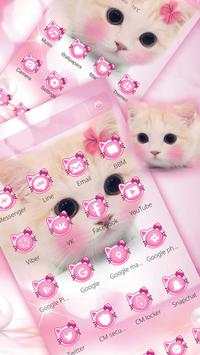 Cute Pink Bow Kitty Launcher screenshot 3