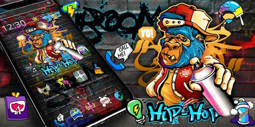 Hip-hop Cool Graffiti Monkey Theme🐵 screenshot 4