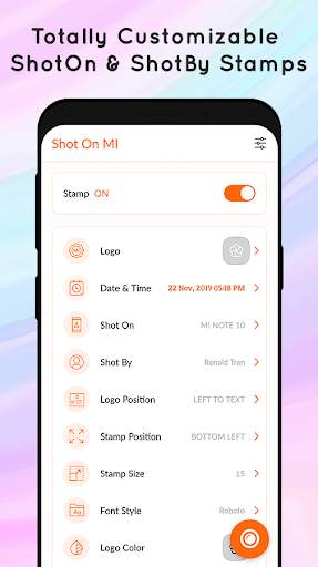 ShotOn for Mi: Auto Add Shot On Watermark on Photo screenshot 3