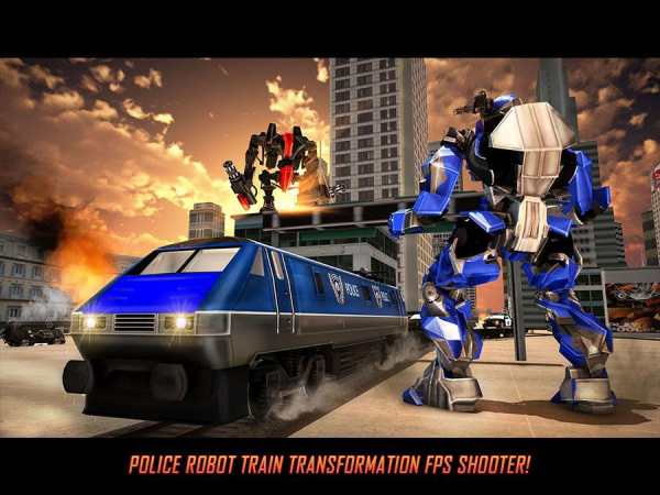 Robot Police Train Transformation FPS Shooter screenshot 11