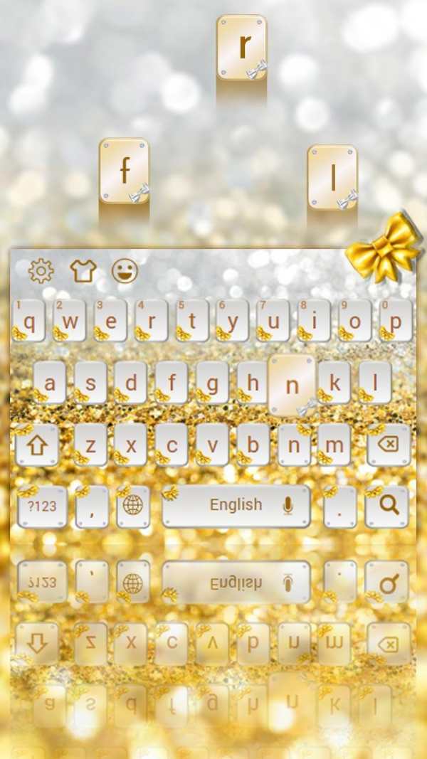 Gold diamond keyboard screenshot 1
