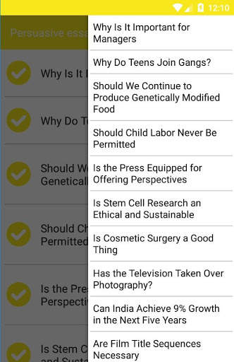Persuasive essays screenshot 3