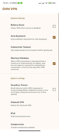 OHM VPN screenshot 2