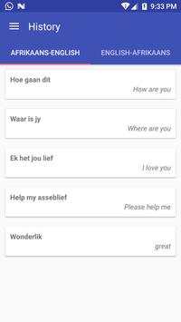 Afrikaans English Translator 3 تصوير الشاشة