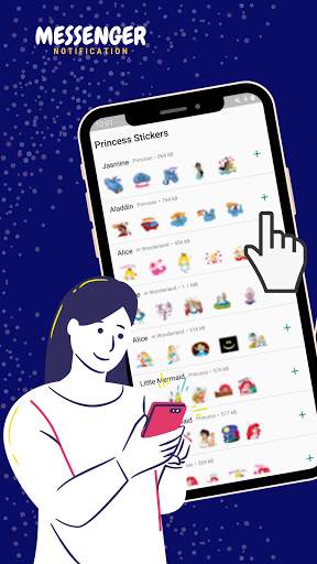 Magic Princess stickers for WhatsApp Messenger screenshot 1