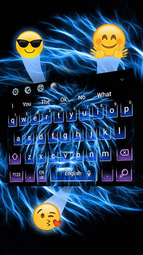 Neon Lion Keyboard Theme screenshot 3