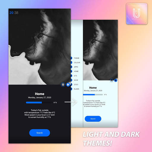 Unique UI For KLWP screenshot 2
