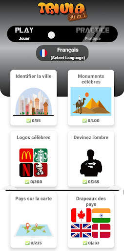 30in1 Trivia Game: en français screenshot 1