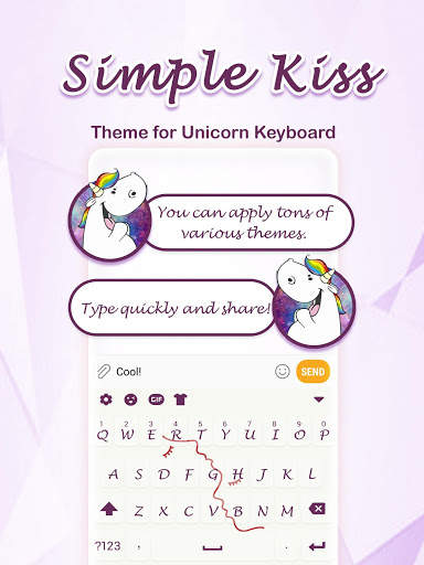Simple Kiss Emoji Keyboard Theme screenshot 1