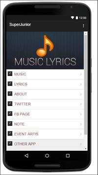 Super Junior Music Lyrics screenshot 1
