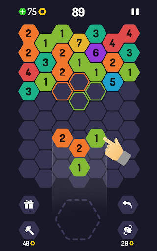 UP 9 - Hexa Puzzle! Merge Numbers to get 9 screenshot 2