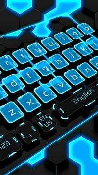 Gleaming Coal Hexagon Keyboard Theme screenshot 4