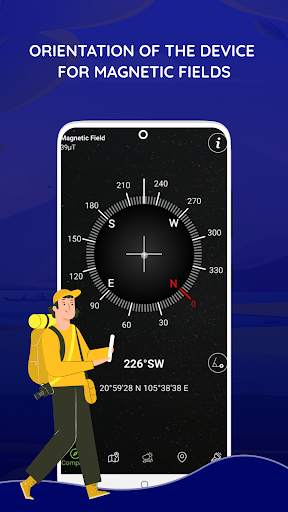 Digital compass -smart compass-compass for android screenshot 1