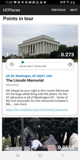 UCPlaces, the tour guide app. screenshot 5