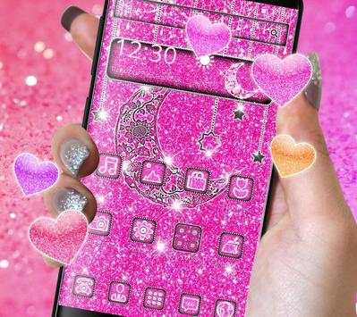Pink glitter moon theme screenshot 3