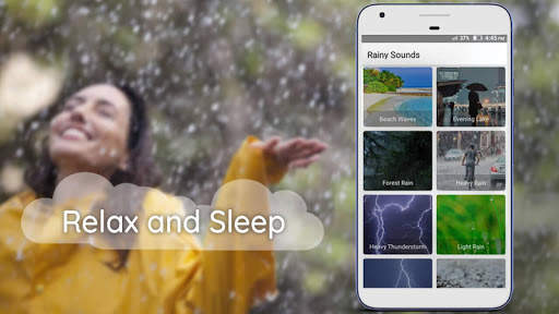 Rain Sounds with Relaxing Sleep Music screenshot 1