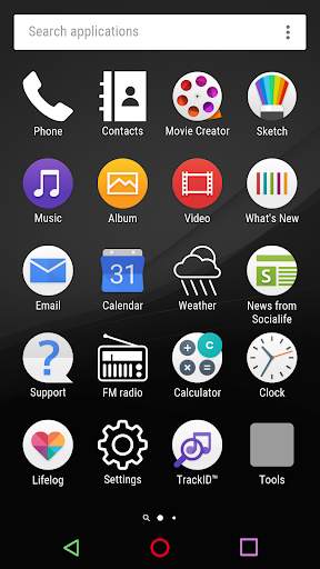 Black theme for XPERIA 3 تصوير الشاشة