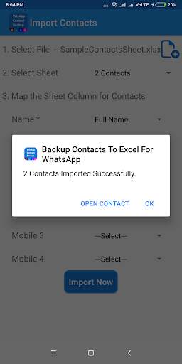 Backup Contacts To Excel For WhatsApp screenshot 6