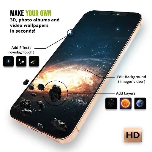 Wave Live Wallpapers Maker 3D скриншот 6