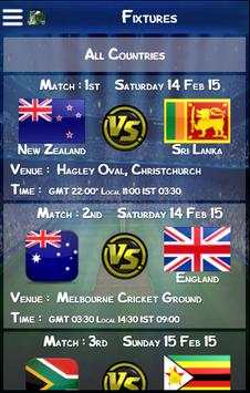 Cricket World Cup 2015 screenshot 1