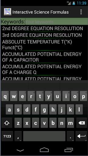 Science Formulas screenshot 1