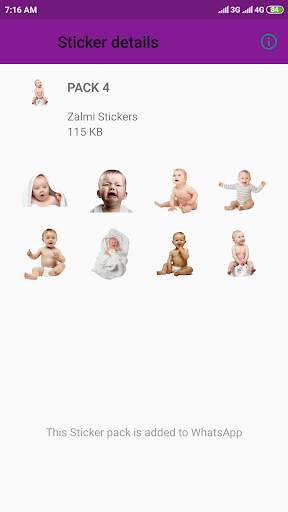Cute Babies  Stickers for WhatsApp - Funny Sticker screenshot 8