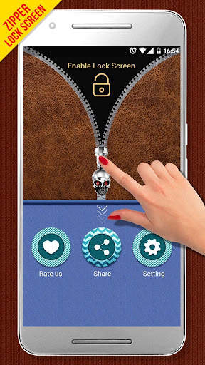 Leather Zipper Lock Screen 3 تصوير الشاشة