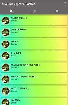 Musique Soprano Paroles Nouveau screenshot 1