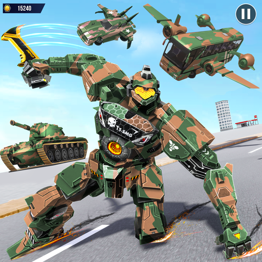 Army Bus Robot Car Game 3d أيقونة