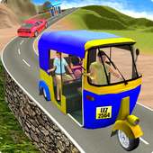 City Tuk Tuk Auto Rickshaw Taxi Driver 3D logo