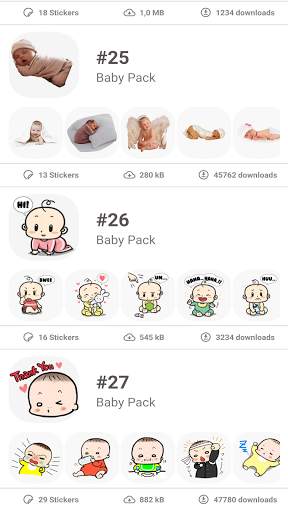 ♡ Cute Baby Stickers for Whatsapp screenshot 3