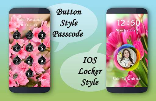 Pink Flower Lock Screen 1 تصوير الشاشة
