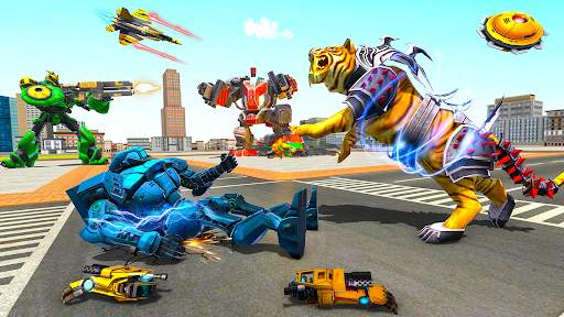 Flying Tiger Robot Car Games स्क्रीनशॉट 2