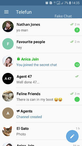 Telefun Fake chat maker Prank screenshot 1